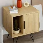Κομοδίνο Σέριφος 42 χρώμα sapphire oak 50,2×44,6×60εκ. – εικόνα 3
