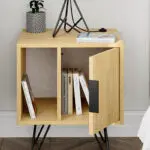 Κομοδίνο Σέριφος 42 χρώμα sapphire oak 50,2×44,6×60εκ. – εικόνα 4