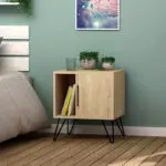 Κομοδίνο Σέριφος 42 χρώμα sapphire oak 50,2×44,6×60εκ. – εικόνα 6