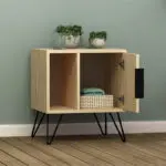 Κομοδίνο Σέριφος 42 χρώμα sapphire oak 50,2×44,6×60εκ. – εικόνα 7