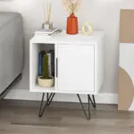 Κομοδίνο Σέριφος 42 χρώμα λευκό 50,2×44,6×60εκ.