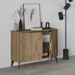 Μπουφές Σύμη 55 χρώμα ανοιχτό καρυδί 110×35,6×82εκ. – εικόνα 2