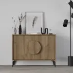 Μπουφές Σύμη 55 χρώμα ανοιχτό καρυδί 110×35,6×82εκ. – εικόνα 3
