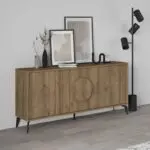 Μπουφές Σύμη 55 χρώμα ανοιχτό καρυδί 180×35,6×82εκ.