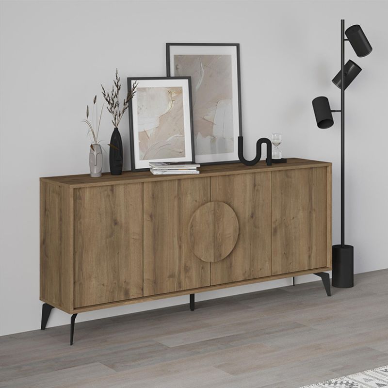 Μπουφές Σύμη 55 χρώμα ανοιχτό καρυδί 180x35,6x82εκ.