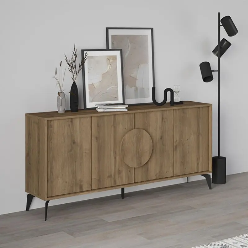 Μπουφές Σύμη 55 χρώμα ανοιχτό καρυδί 180×35,6×82εκ.