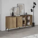 Μπουφές Σύμη 55 χρώμα ανοιχτό καρυδί 180×35,6×82εκ. – εικόνα 2