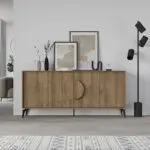 Μπουφές Σύμη 55 χρώμα ανοιχτό καρυδί 180×35,6×82εκ. – εικόνα 3