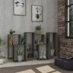 Βιβλιοθήκη Ολυμπία 32 χρώμα ανθρακί 96×25,5×168,5εκ. – εικόνα 4