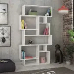 Βιβλιοθήκη Ολυμπία 32 χρώμα λευκό 96×25,5×168,5εκ.