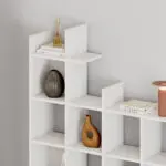 Βιβλιοθήκη Δήλος 53 χρώμα λευκό 122×25,5×188εκ. – εικόνα 3