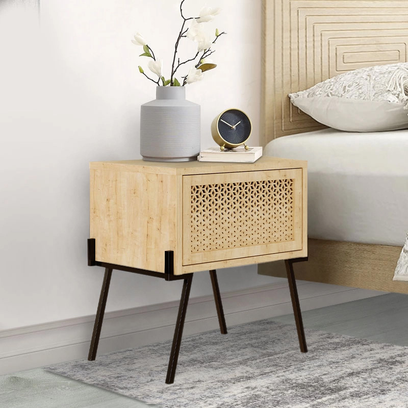 Κομοδίνο Νάξος 23 χρώμα sapphire oak 48x34x51εκ.