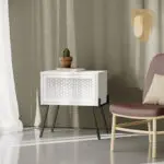 Κομοδίνο Νάξος 23 χρώμα λευκό 48x34x51εκ. – εικόνα 4