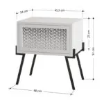 Κομοδίνο Νάξος 23 χρώμα λευκό 48x34x51εκ. – εικόνα 7