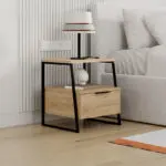 Κομοδίνο Ίος 13 χρώμα sapphire oak 45x40x50εκ.