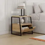 Κομοδίνο Ίος 13 χρώμα sapphire oak 45x40x50εκ. – εικόνα 2