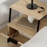 Κομοδίνο Ίος 13 χρώμα sapphire oak 45x40x50εκ. – εικόνα 4