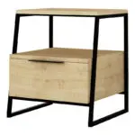 Κομοδίνο Ίος 13 χρώμα sapphire oak 45x40x50εκ. – εικόνα 5