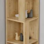 Βιβλιοθήκη γωνιακή Δήλος 68 χρώμα sapphire oak 31,4×31,4×158,9εκ. – εικόνα 4
