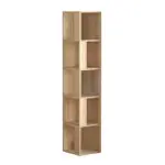 Βιβλιοθήκη γωνιακή Δήλος 68 χρώμα sapphire oak 31,4×31,4×158,9εκ. – εικόνα 5