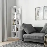 Βιβλιοθήκη γωνιακή Δήλος 68 χρώμα λευκό 31,4×31,4×158,9εκ. – εικόνα 2