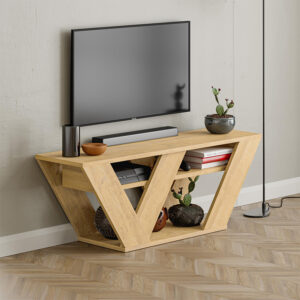 Έπιπλο τηλεόρασης Pipralla Megapap χρώμα sapphire oak 110x30x40εκ.