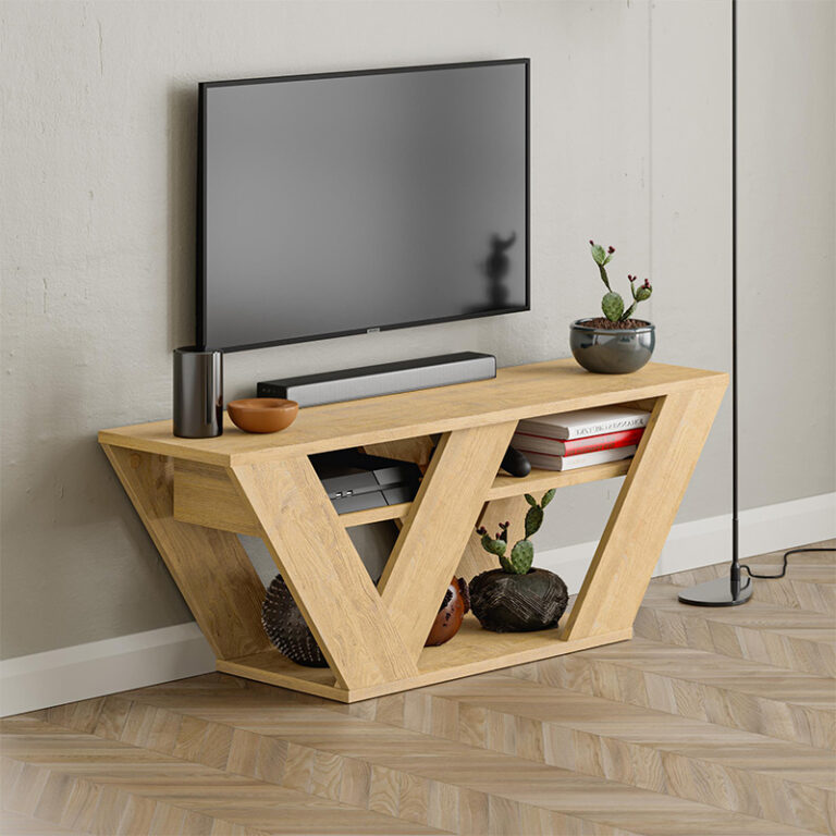 Έπιπλο τηλεόρασης Pipralla Megapap χρώμα sapphire oak 110x30x40εκ.