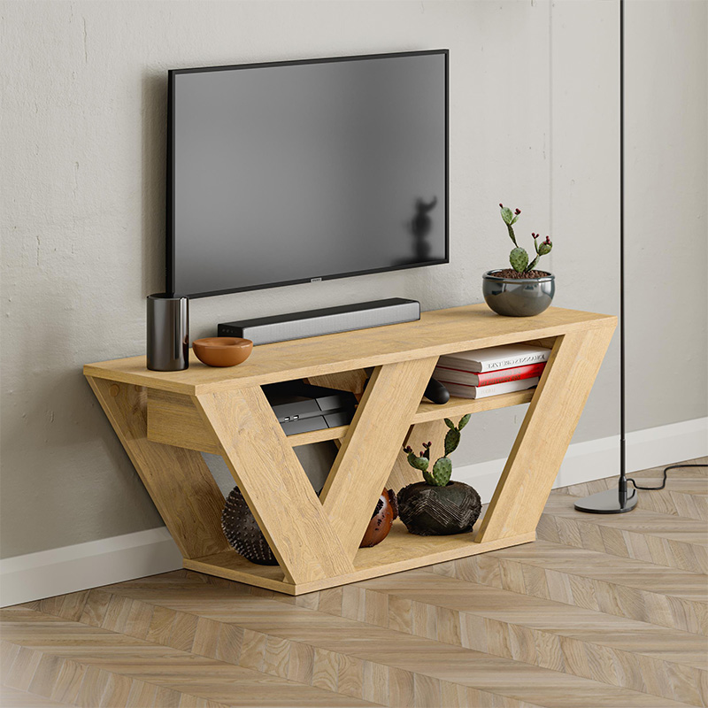Έπιπλο τηλεόρασης Σάμος 13 χρώμα sapphire oak 110x30x40εκ.