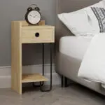 Κομοδίνο Ιθάκη 43 αριστερό χρώμα sapphire oak 32x30x61εκ.