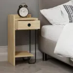 Κομοδίνο Ιθάκη 43 αριστερό χρώμα sapphire oak 32x30x61εκ. – εικόνα 2
