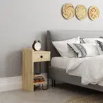 Κομοδίνο Ιθάκη 43 αριστερό χρώμα sapphire oak 32x30x61εκ. – εικόνα 5