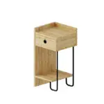 Κομοδίνο Ιθάκη 43 αριστερό χρώμα sapphire oak 32x30x61εκ. – εικόνα 6