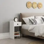 Κομοδίνο Ιθάκη 43 αριστερό χρώμα λευκό 32x30x61εκ. – εικόνα 5