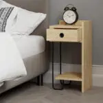 Κομοδίνο Ιθάκη 43 δεξί χρώμα sapphire oak 32x30x61εκ. – εικόνα 2