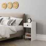 Κομοδίνο Ιθάκη 43 δεξί χρώμα λευκό 32x30x61εκ. – εικόνα 5