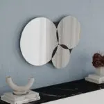 Καθρέπτης τοίχου Σύμη 55 χρώμα μαύρο 75,4×2,2×51,2εκ. – εικόνα 2
