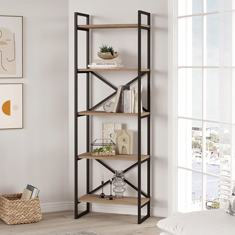 Βιβλιοθήκη Αίγινα 55 χρώμα sepet oak 58x30x175εκ.