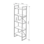 Βιβλιοθήκη Αίγινα 55 χρώμα sepet oak 58x30x175εκ. – εικόνα 4