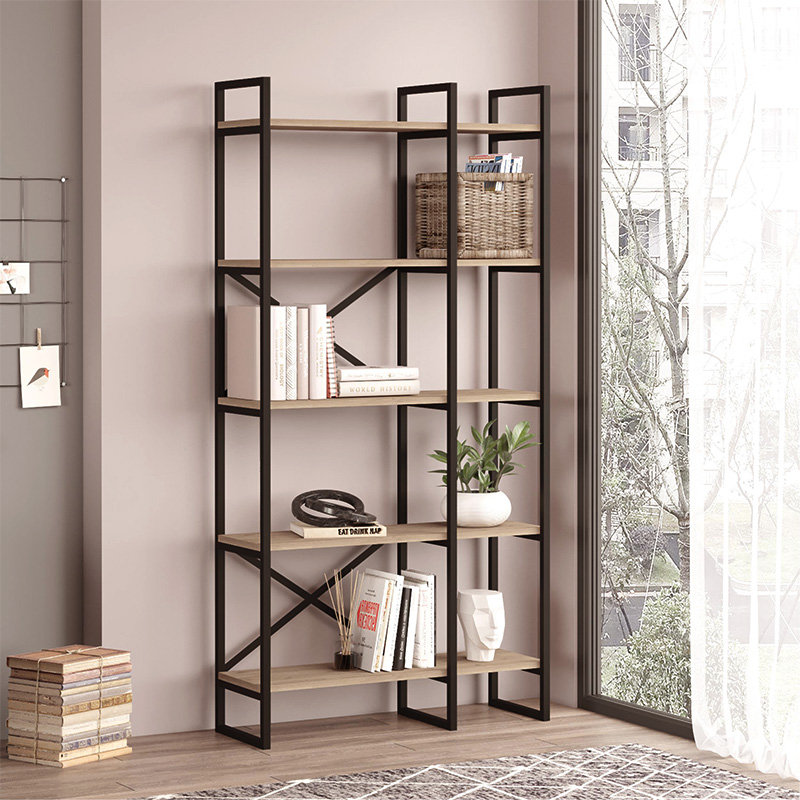 Βιβλιοθήκη Αίγινα 55 χρώμα sepet oak 87,5x30x175εκ.