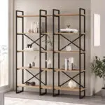 Βιβλιοθήκη Αίγινα 55 χρώμα sepet oak 143,5x30x175εκ.