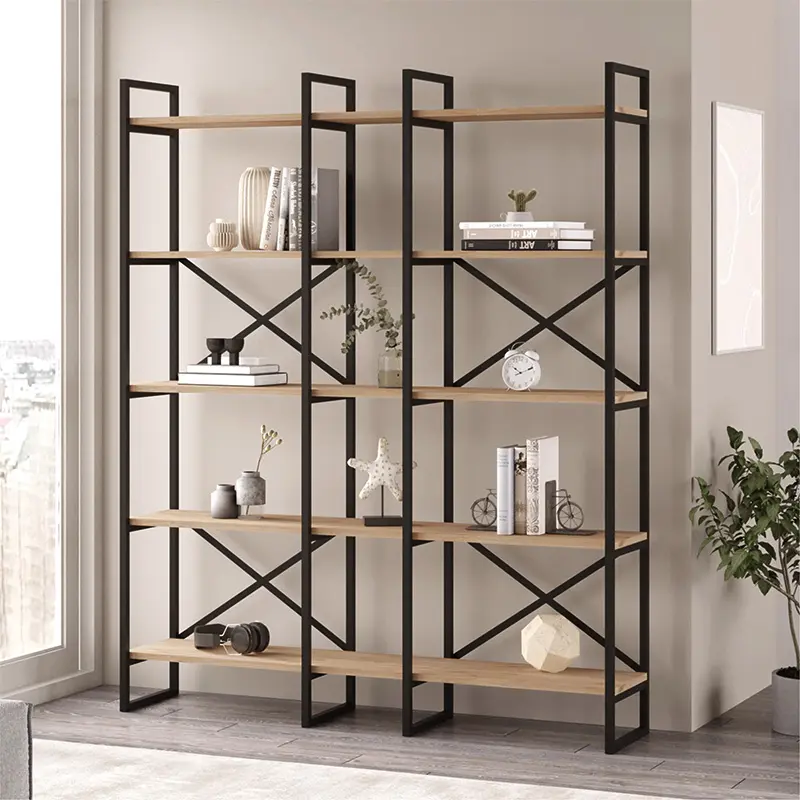 Βιβλιοθήκη Αίγινα 55 χρώμα sepet oak 143,5x30x175εκ.