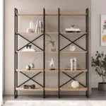 Βιβλιοθήκη Αίγινα 55 χρώμα sepet oak 143,5x30x175εκ. – εικόνα 2