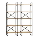 Βιβλιοθήκη Αίγινα 55 χρώμα sepet oak 143,5x30x175εκ. – εικόνα 3