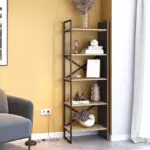 Βιβλιοθήκη Νάξος 46 χρώμα sapphire oak – silky black 58×35,2×175εκ. – εικόνα 4