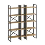 Βιβλιοθήκη Νάξος 46 χρώμα sapphire oak – silky black 143,5×35,2×175εκ. – εικόνα 3