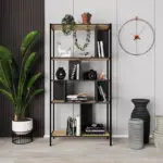 Βιβλιοθήκη Μετέωρα 48 χρώμα sapphire oak – silky black 88x35x175εκ. – εικόνα 2