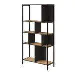 Βιβλιοθήκη Μετέωρα 48 χρώμα sapphire oak – silky black 88x35x175εκ. – εικόνα 5