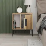 Κομοδίνο Σέριφος 42 χρώμα saphhire oak 45x35x50εκ. – εικόνα 2
