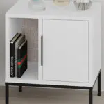 Κομοδίνο Σέριφος 42 χρώμα λευκό 45x35x50εκ. – εικόνα 4