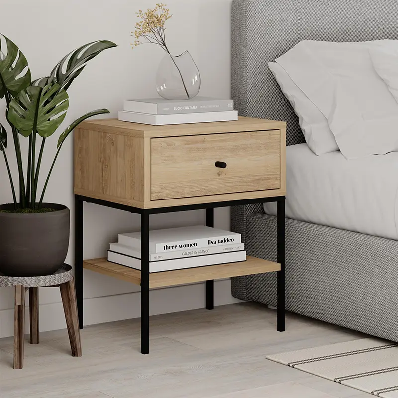 Κομοδίνο Νάξος 69 χρώμα saphhire oak 45x35x56εκ.